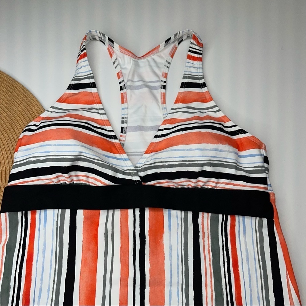 Next Earth Stripe Racerback Tankini Swim Top M - Picture 7 of 14